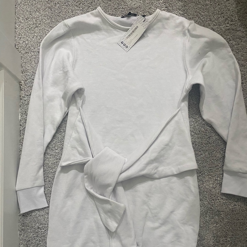 Long sleeve white dress